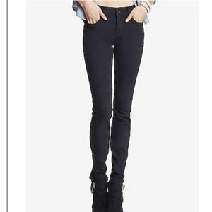 Mid Rise Black Skinny Jeans